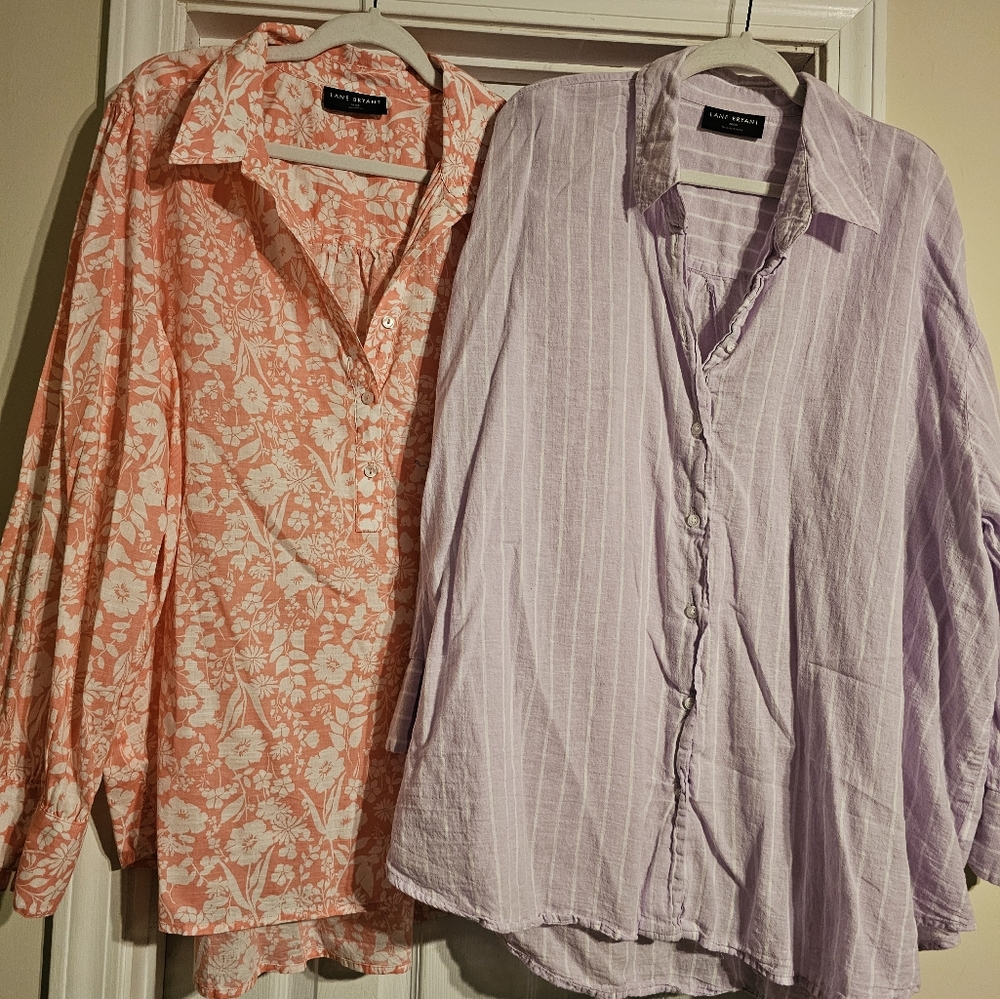 Pair of Lane Bryant Long Sleeve Tops 26/28